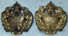 M73, Victoria & Haliburton Regiment, pair of brass collar badges